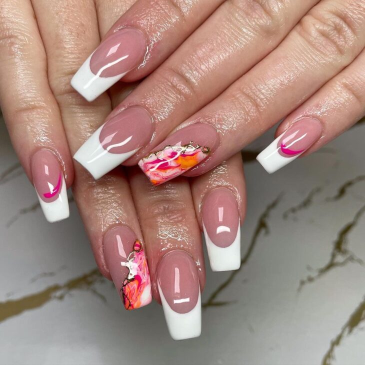 unhas em gel decoradas francesinha