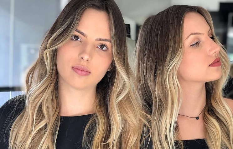 cabelo com mecha californiana